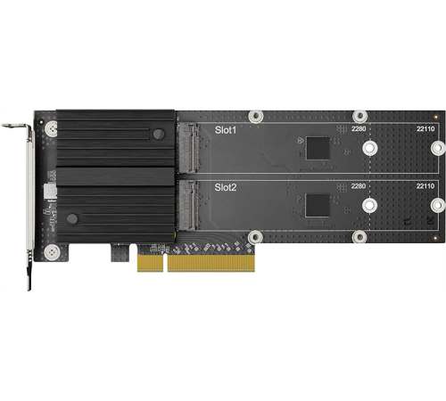 Адаптер Synology M.2 SSD-NVME adapter,PCIe 3.0x8, M.2 22110/2080 (M2D20) Адаптер Synology M.2 SSD-NVME adapter,PCIe 3.0x8, M.2 22110/2080 (M2D20)