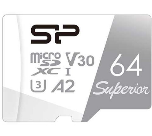 Флеш карта microSDXC 64Gb Class10 Silicon Power SP064GBSTXDA2V20SP Superior + adapter Флеш карта microSDXC 64Gb Class10 Silicon Power SP064GBSTXDA2V20SP Superior + adapter