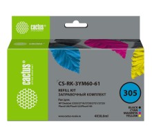 Заправочный набор Cactus CS-RK-3YM60-61 №305 многоцветный 4x30мл для HP DeskJet 2710/2120/2721/2722