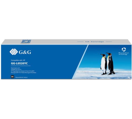 Картридж струйный G&G GG-L0S20YC 976YC черный (465мл) для HP PW Pro 577/552/ Enterprise 556/586