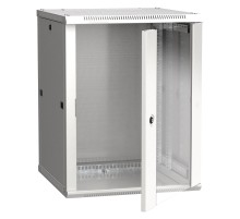Шкаф монтажный ITK LINEA W (LWR3-18U66-GF) настенный 18U 600x600мм пер.дв.стекл задн.дв.стал.лист 90кг серый 500мм 41кг 200град. IK08 сталь