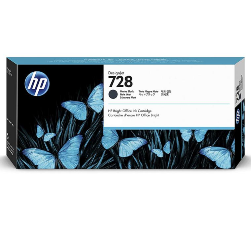 Картридж Cartridge HP 728 для DJ Т730/Т830, черный матовый (130мл) (3WX25A)