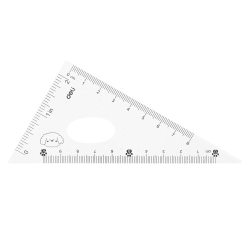 Набор линеек Deli MiYou EH657 пластик дл.15см ассорти компл.:лин.15см./треуг.2шт./трансп. пластиковый пакет с европодв.