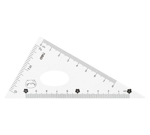 Набор линеек Deli MiYou EH657 пластик дл.15см ассорти компл.:лин.15см./треуг.2шт./трансп. пластиковый пакет с европодв.