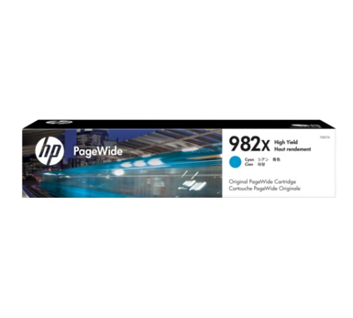 Cartridge HP 982X для PageWide Enterprise 780/785/765, голубой (16 000 стр.) (T0B27A)