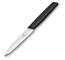 Нож кухонный Victorinox Swiss Modern (6.9003.10) стальной разделочный лезв.100мм прямая заточка черный