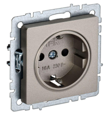 IEK BR-R11-16-K37 BRITE Роз. с з/к без з/ш 16А РС11-1-0-БрШ шамп.