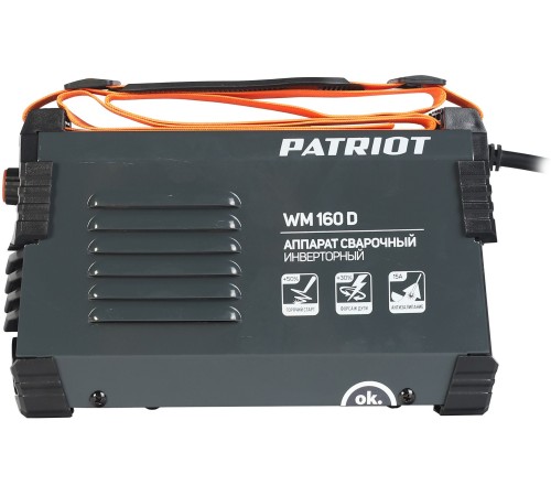 Сварочный аппарат Patriot WM160D инвертор ММА 6.8кВт