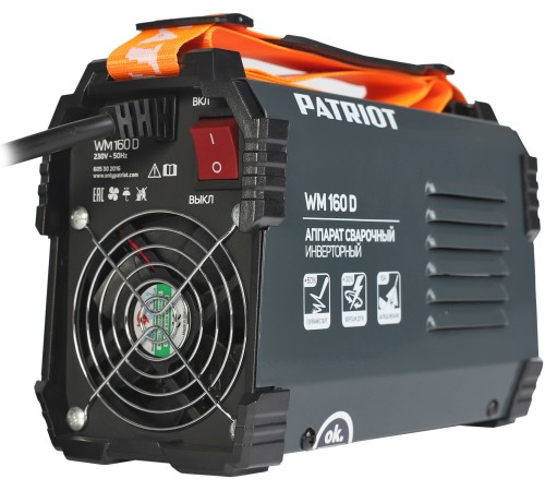 Сварочный аппарат Patriot WM160D инвертор ММА 6.8кВт