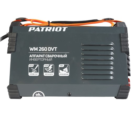 Сварочный аппарат Patriot WM260DVT инвертор MMA/TL/vrd 12.5кВт