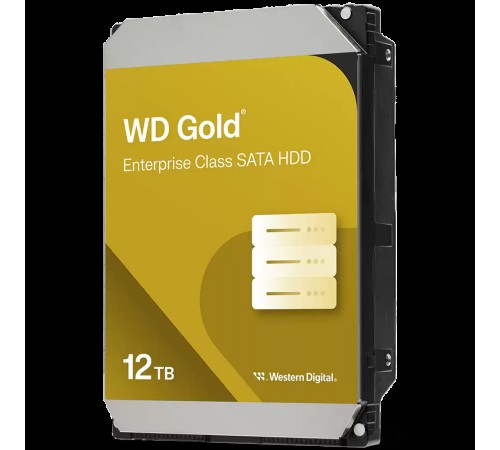 Жесткий диск Western Digital 12TB WD122KRYZ Gold, SATA3, Cache 512MB, 7200 rpm