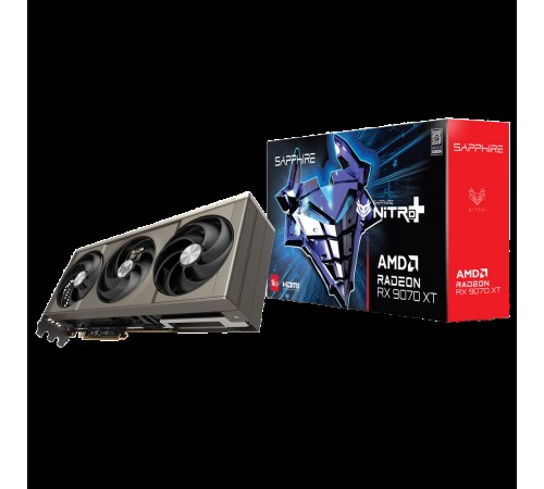 Видеокарта Sapphire RX9070XT NITRO+ OC 16GB GDDR6 256bit 2xDP 2xHDMI 3FAN RTL