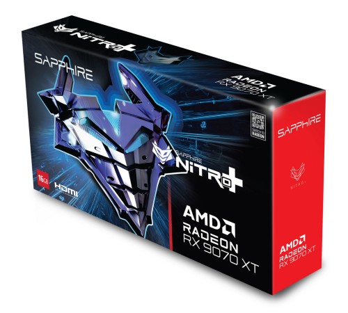 Видеокарта Sapphire RX9070XT NITRO+ OC 16GB GDDR6 256bit 2xDP 2xHDMI 3FAN RTL