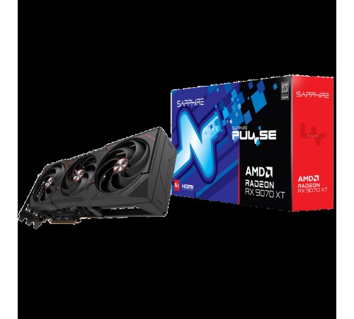 Видеокарта Sapphire RX9070XT PULSE 16GB GDDR6 256bit 2xDP 2xHDMI 3FAN RTL Видеокарта Sapphire RX9070XT PULSE 16GB GDDR6 256bit 2xDP 2xHDMI 3FAN RTL