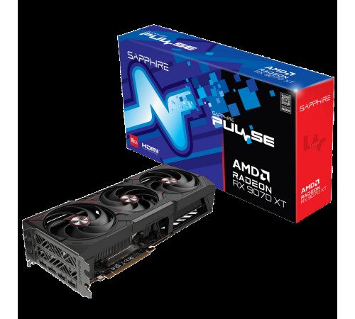 Видеокарта Sapphire RX9070XT PULSE 16GB GDDR6 256bit 2xDP 2xHDMI 3FAN RTL Видеокарта Sapphire RX9070XT PULSE 16GB GDDR6 256bit 2xDP 2xHDMI 3FAN RTL