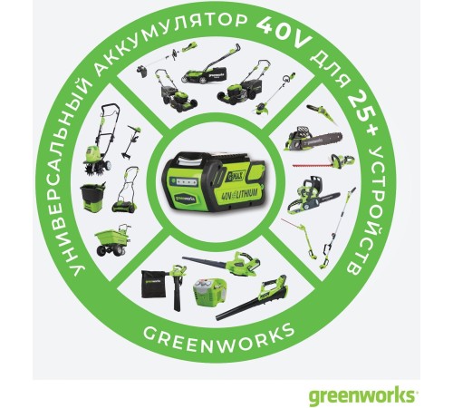 Greenworks Снегоуборщик аккумуляторный G40SS30, (40V, 30 см, бесщеточный, без АКБ и ЗУ) [2600807]