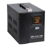 Стабилизатор напряжения IEK Home 0.5кВА однофазный черный (IVS20-1-00500)