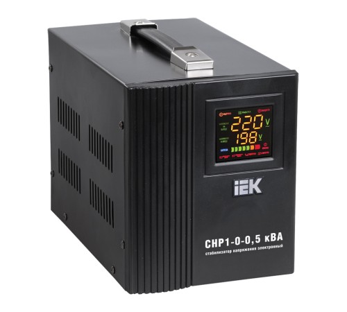 Стабилизатор напряжения IEK Home 0.5кВА однофазный черный (IVS20-1-00500) Стабилизатор напряжения IEK Home 0.5кВА однофазный черный (IVS20-1-00500)