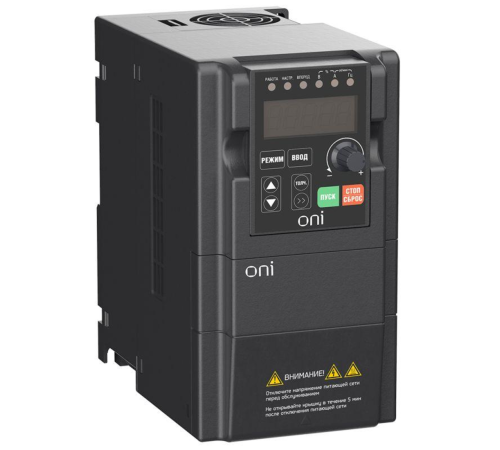 Преобразователь частоты A150 380В 3ф 1.5кВт 5А встроенный торм. модуль ONI A150-33-15NT Преобразователь частоты A150 380В 3ф 1.5кВт 5А встроенный торм. модуль ONI A150-33-15NT