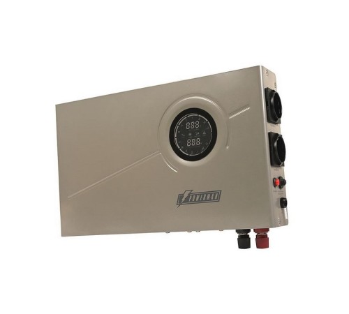 ИБП POWERMAN Smart 800 INV Silver Мощность 800 ВА / 480 Вт, розетки Shuko - 2 шт. Стабилизирует напряжение питания обору
