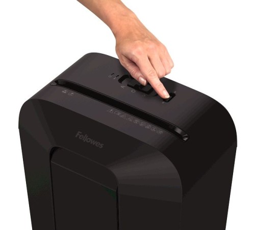 Шредер Fellowes PowerShred LX41 черный (секр.P-4)/перекрестный/8лист./17лтр./скрепки/скобы/пл.карты