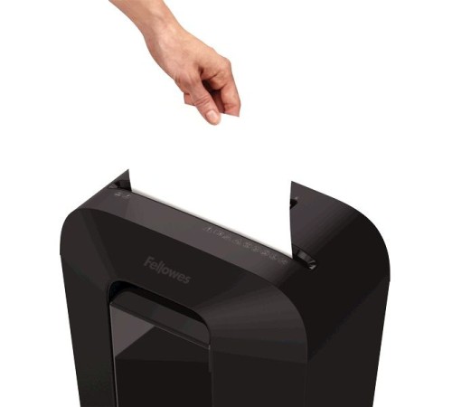 Шредер Fellowes PowerShred LX70 черный (секр.P-4)/перекрестный/11лист./18лтр./скрепки/скобы/пл.карты