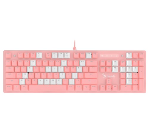 Клавиатура A4Tech Bloody B800 Dual Color механическая розовый/белый USB Multimedia for gamer LED
