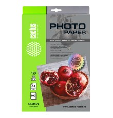 Фотобумага Cactus CS-GA4170100 A4/170г/м2/100л./белый глянцевое для струйной печати