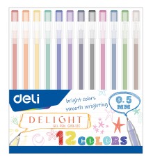 Набор ручек гелев. Deli Delight EG119-12C (12шт)