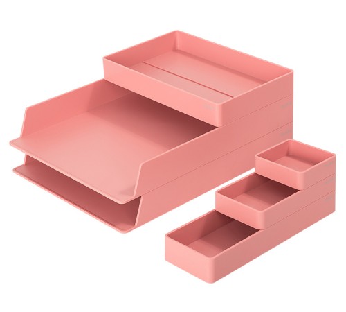 Органайзер настольный Deli ENS001pink Nusign розовый пластик