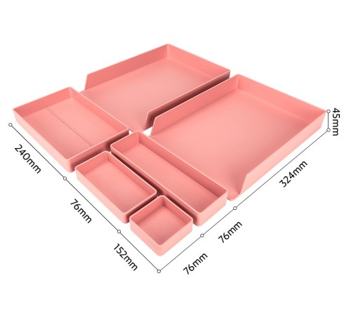 Органайзер настольный Deli ENS001pink Nusign розовый пластик