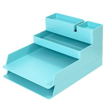 Органайзер настольный Deli ENS001blue Nusign синий пластик
