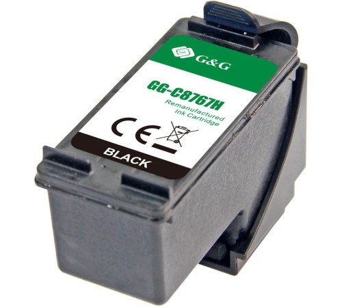 Картридж струйный G&G GG-C8767H черный (29мл) для HP DJ 5740/5743/5745/5748/5793/5940/5943/6540/6540d/6540dt/6543/6543d/6620/6623/6840/6843/6940/6940dt/6943/6980series/6980dt/6983/6985/9800series/9860/DJ 6310/6310xi/6313/6315/6318