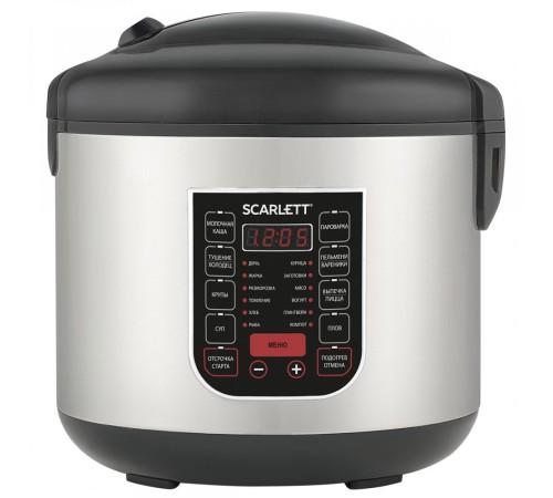 Мультиварка Scarlett SC-MC410S27 серебристый/черный Мультиварка Scarlett SC-MC410S27 серебристый/черный