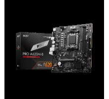 Материнская плата MSI PRO A620M-B A620, AM5, 2*DDR5, 1*PCIEx16, 1*PCIEx1, 1*M.2, 6*USB3.2Gen1, 6*USB2.0, 4*SATA3.0, 2.5G, VGA, HDMI, M-ATX, RTL