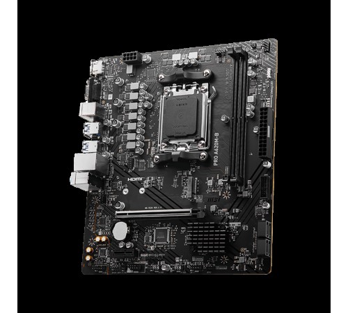 Материнская плата MSI PRO A620M-B A620, AM5, 2*DDR5, 1*PCIEx16, 1*PCIEx1, 1*M.2, 6*USB3.2Gen1, 6*USB2.0, 4*SATA3.0, 2.5G, VGA, HDMI, M-ATX, RTL