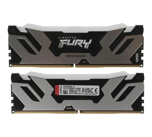 Модуль памяти Kingston OEM 32GB  DDR5 6400 DIMM FURY Renegade RGB XMP Gaming Memory Non-ECC, CL32, 1.4V, (Kit of 2) 1RX8 32-39-39  288-pin 16Gbit, RTL