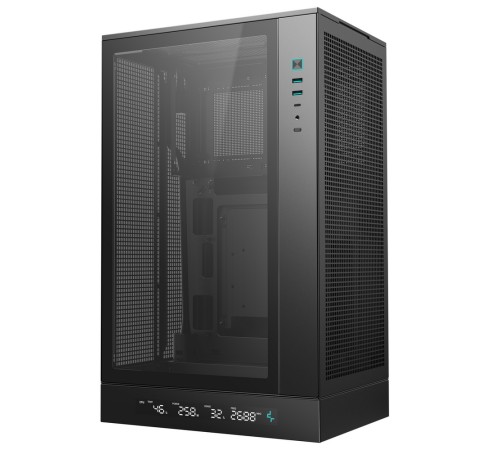 Корпус MiniTower Deepcool CH270 black (Mini-ITX, без БП, 2*Type A+USB Type-C) (R-CH270-BKNDM0-G-1)