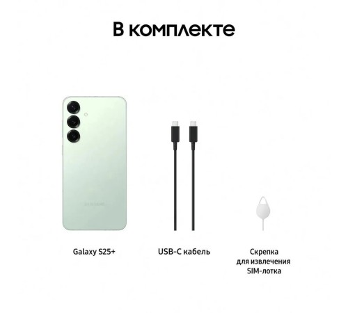 Смартфон Samsung Galaxy S25+ 12+512Gb мятный (SM-S936BLGCCAC)