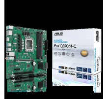 Материнская плата ASUS PRO Q870M-C-CSM LGA1851 mATX 4хDDR5 2хPCIEx16 PCIEx1 2xM.2 USB-C DP HDMI GLAN