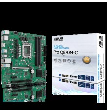 Материнская плата ASUS PRO Q870M-C-CSM LGA1851 mATX 4хDDR5 2хPCIEx16 PCIEx1 2xM.2 USB-C DP HDMI GLAN