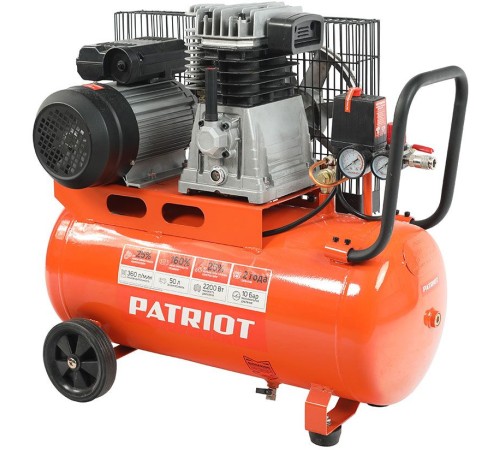 Компрессор поршневой Patriot PTR 50-360I масляный 360л/мин 50л 2200Вт оранжевый Компрессор поршневой Patriot PTR 50-360I масляный 360л/мин 50л 2200Вт оранжевый