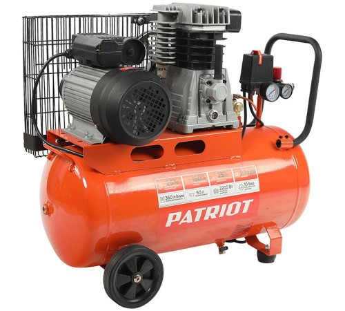 Компрессор поршневой Patriot PTR 50-360I масляный 360л/мин 50л 2200Вт оранжевый Компрессор поршневой Patriot PTR 50-360I масляный 360л/мин 50л 2200Вт оранжевый