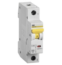 Выключатель автоматический IEK MVA31-1-040-C 40A тип C 6kA 1П 230В 1мод белый (упак.:1шт)