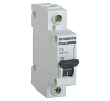 Выключатель автоматический IEK Generica MVA25-1-006-C 6A тип C 4.5kA 1П 230В 1мод серый (упак.:1шт)