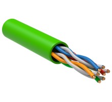 Кабель связи витая пара U/UTP, кат.5E, 4 пары 24AWG solid, 305м, LSZH, зеленый ITK LC1-C5E04-122