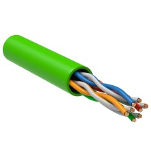 Кабель связи витая пара U/UTP, кат.5E, 4 пары 24AWG solid, 305м, LSZH, зеленый ITK LC1-C5E04-122