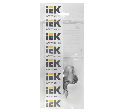 Скоба IEK CMAT11-19-010 двухлапковый 19мм оцинкованная сталь белый (упак.:10шт)