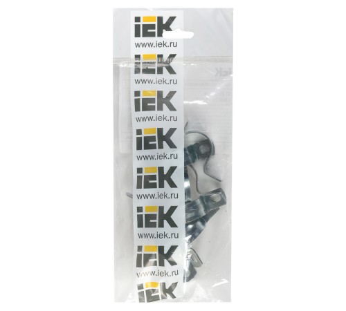 Скоба IEK CMAT11-25-010 двухлапковый 25мм оцинкованная сталь белый (упак.:10шт)