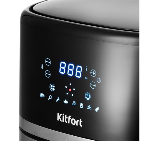 Аэрогриль Kitfort КТ-2221 черный/серебристый